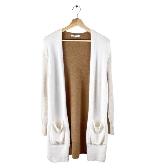 Madewell Kent Colorblock Wool/ Alpaca blend Cardigan Size Small - Picture 2 of 10